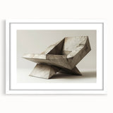Brutalist Design Art | Geometric Concrete Sculpture Modern Industrial Print