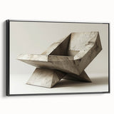 Brutalist Design Art | Geometric Concrete Sculpture Modern Industrial Print