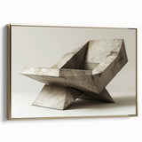 Brutalist Design Art | Geometric Concrete Sculpture Modern Industrial Print