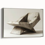 Brutalist Design Art | Geometric Concrete Sculpture Modern Industrial Print