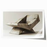 Brutalist Design Art | Geometric Concrete Sculpture Modern Industrial Print
