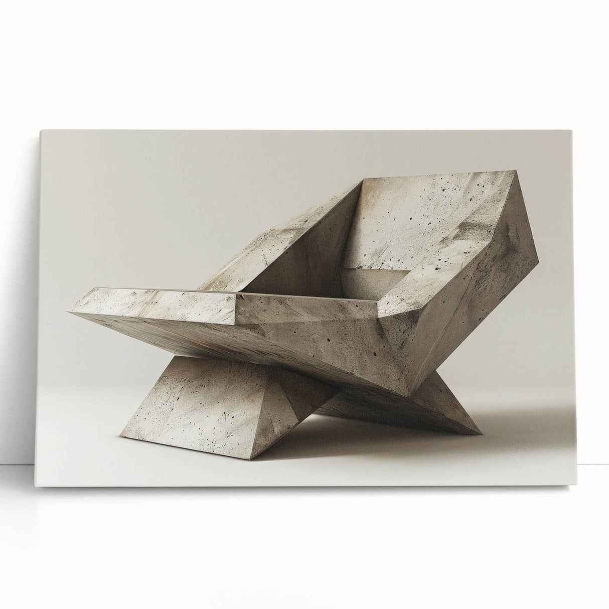 Brutalist Design Art | Geometric Concrete Sculpture Modern Industrial Print