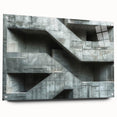 Brutalist Wall Art | Raw Concrete Geometric Structure Industrial Print