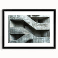 Brutalist Wall Art | Raw Concrete Geometric Structure Industrial Print