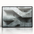 Brutalist Wall Art | Raw Concrete Geometric Structure Industrial Print