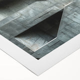Brutalist Wall Art | Raw Concrete Geometric Structure Industrial Print