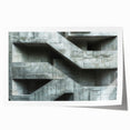 Brutalist Wall Art | Raw Concrete Geometric Structure Industrial Print