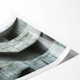 Brutalist Wall Art | Raw Concrete Geometric Structure Industrial Print