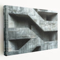 Brutalist Wall Art | Raw Concrete Geometric Structure Industrial Print