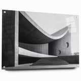 Brutalist Wall Art | Curved Concrete Structure Modern Architectural Print