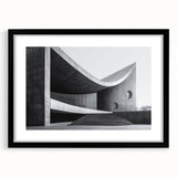 Brutalist Wall Art | Curved Concrete Structure Modern Architectural Print