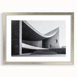 Brutalist Wall Art | Curved Concrete Structure Modern Architectural Print