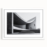 Brutalist Wall Art | Curved Concrete Structure Modern Architectural Print