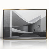 Brutalist Wall Art | Curved Concrete Structure Modern Architectural Print