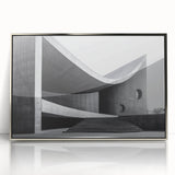 Brutalist Wall Art | Curved Concrete Structure Modern Architectural Print