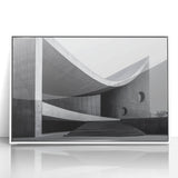 Brutalist Wall Art | Curved Concrete Structure Modern Architectural Print