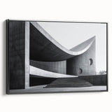 Brutalist Wall Art | Curved Concrete Structure Modern Architectural Print