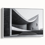 Brutalist Wall Art | Curved Concrete Structure Modern Architectural Print