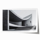 Brutalist Wall Art | Curved Concrete Structure Modern Architectural Print