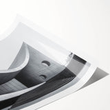 Brutalist Wall Art | Curved Concrete Structure Modern Architectural Print