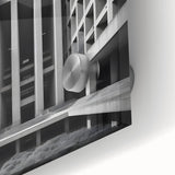 Brutalist Wall Art | Geometric Concrete Architecture | Industrial Canvas