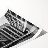 Brutalist Wall Art | Geometric Concrete Architecture | Industrial Canvas
