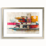 Modern Brutalist Wall Art with Geometric Concrete Forms | Industrial Style