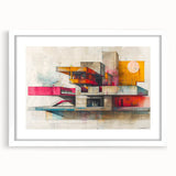 Modern Brutalist Wall Art with Geometric Concrete Forms | Industrial Style