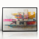 Modern Brutalist Wall Art with Geometric Concrete Forms | Industrial Style