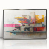 Modern Brutalist Wall Art with Geometric Concrete Forms | Industrial Style