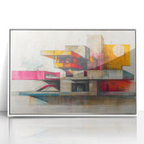 Modern Brutalist Wall Art with Geometric Concrete Forms | Industrial Style