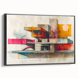 Modern Brutalist Wall Art with Geometric Concrete Forms | Industrial Style