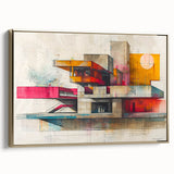 Modern Brutalist Wall Art with Geometric Concrete Forms | Industrial Style