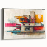 Modern Brutalist Wall Art with Geometric Concrete Forms | Industrial Style