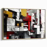 Bold Brutalist Wall Art | Industrial Geometric Design with Concrete Textures