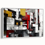 Bold Brutalist Wall Art | Industrial Geometric Design with Concrete Textures