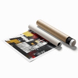 Bold Brutalist Wall Art | Industrial Geometric Design with Concrete Textures