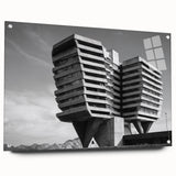 Architectural Brutalist Wall Art | Monochrome Modern Industrial Design