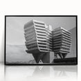 Architectural Brutalist Wall Art | Monochrome Modern Industrial Design