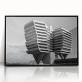 Architectural Brutalist Wall Art | Monochrome Modern Industrial Design