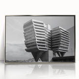 Architectural Brutalist Wall Art | Monochrome Modern Industrial Design