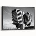 Architectural Brutalist Wall Art | Monochrome Modern Industrial Design