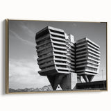 Architectural Brutalist Wall Art | Monochrome Modern Industrial Design