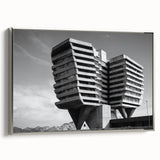 Architectural Brutalist Wall Art | Monochrome Modern Industrial Design