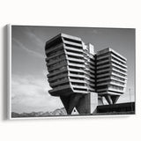 Architectural Brutalist Wall Art | Monochrome Modern Industrial Design