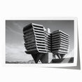 Architectural Brutalist Wall Art | Monochrome Modern Industrial Design