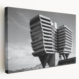 Architectural Brutalist Wall Art | Monochrome Modern Industrial Design