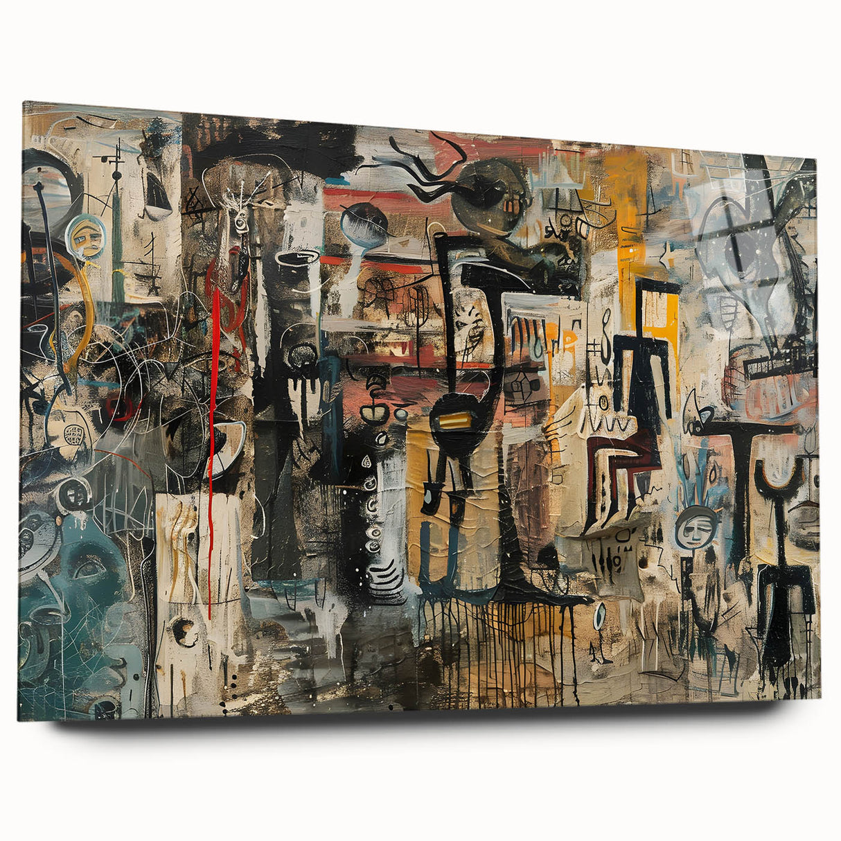 Expressive Brutalist Wall Art | Abstract Geometric Industrial Design Canvas