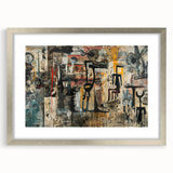 Expressive Brutalist Wall Art | Abstract Geometric Industrial Design Canvas