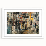 Expressive Brutalist Wall Art | Abstract Geometric Industrial Design Canvas